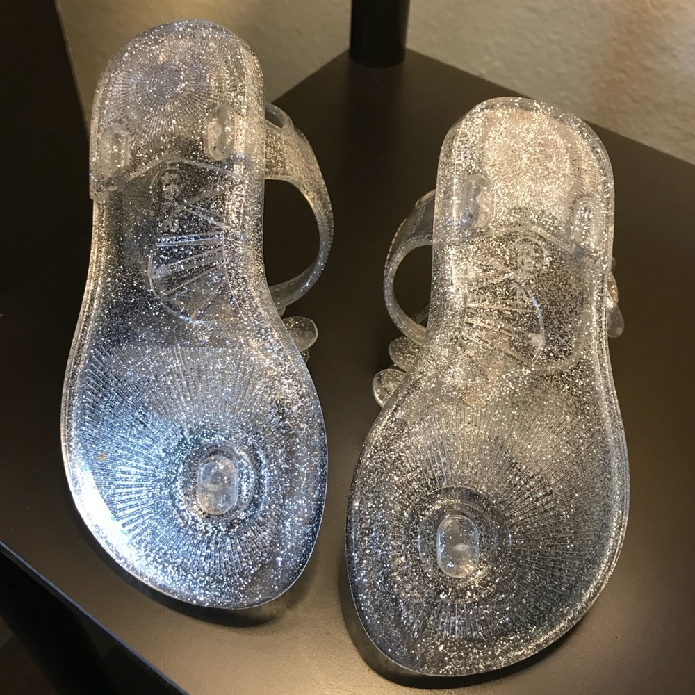 NWOT Silver Glitter Jelly Sandles by Carter’s - Picture 3 of 4